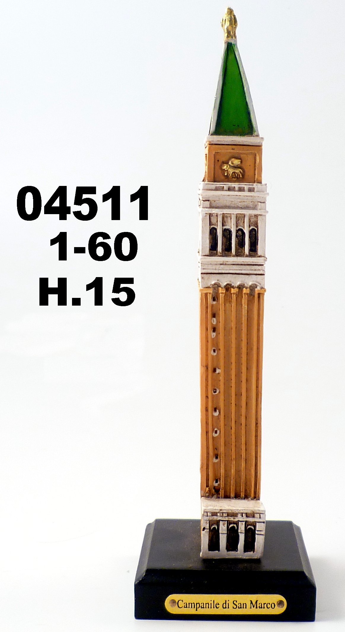 MONUMENTO CAMPANILE S MARCO CON BASE LEGNO SM3000