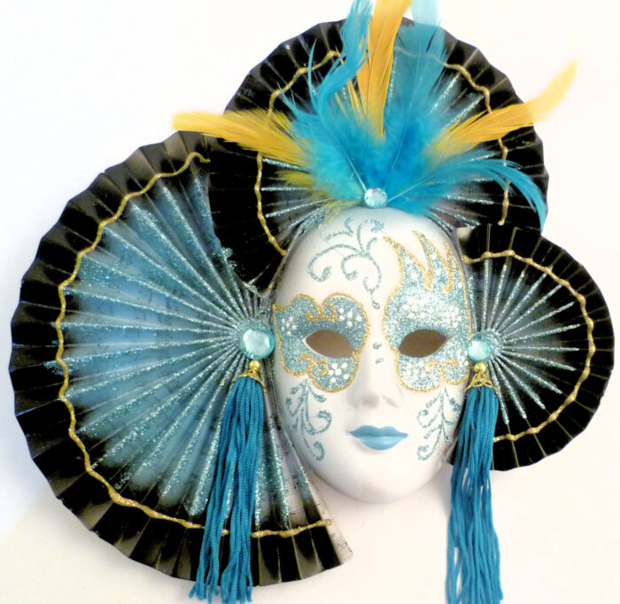 MASCHERA VENTAGLIO VOLTO IN CERAMICA - immagine 5