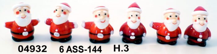 04932 BABBO NATALE 6 ASS. H.3 CM.