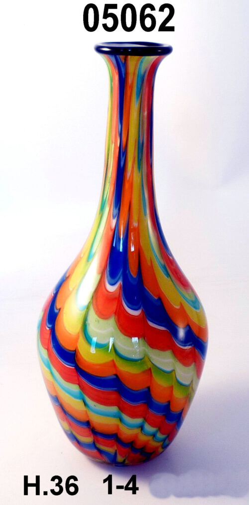 05062 VASO MULTICOLORE H.35 CM.