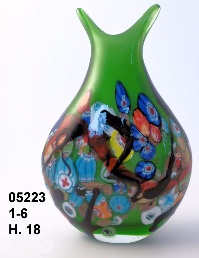 05223 VASO MURRINE E AVV. H.18 CON DUE PUNTE VERDE