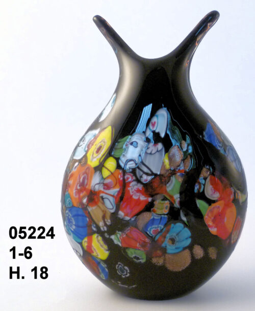 05224 VASO MURRINE E AVV. H.18 CON DUE PUNTE NERO