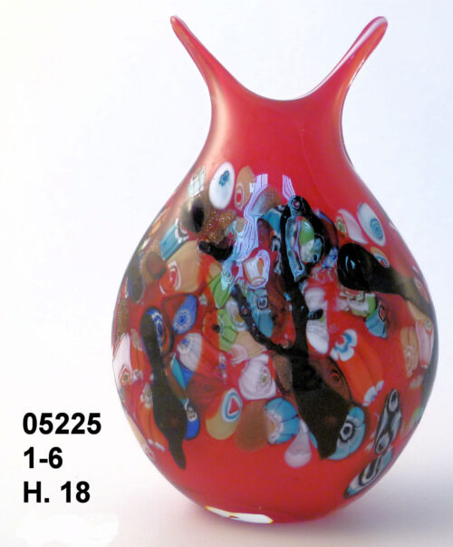 05225 VASO MURRINE E AVV. H.18 CON DUE PUNTE ROSSO