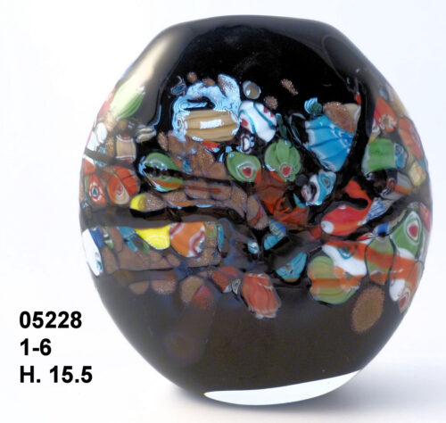 05228 VASO MURRINE E AVV. H.15.5 OVALE NERO