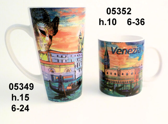 05349 TAZZA CON DECORO VENEZIA H.15