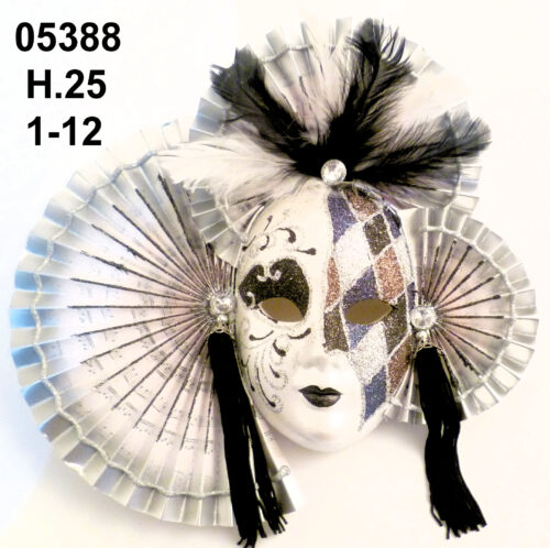 05388 MASCHERA VENTAGLIO VOLTO IN CERAMICA