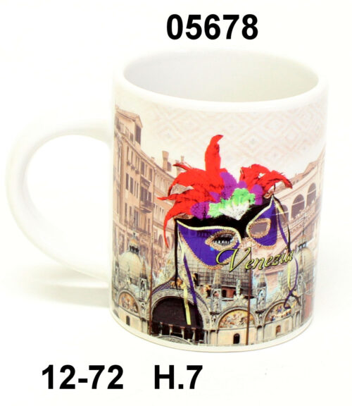 05678 TAZZA CON DECORO VENEZIA H.7