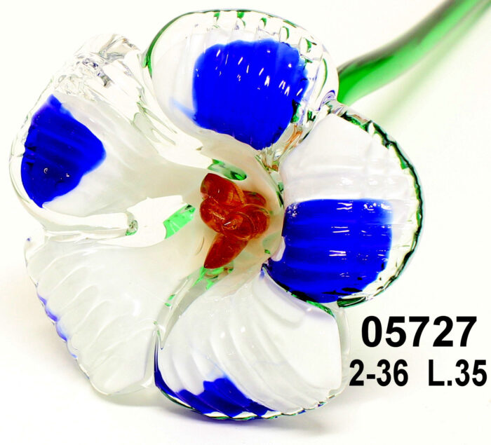 05727 FIORE CM.35 BIANCO BLU