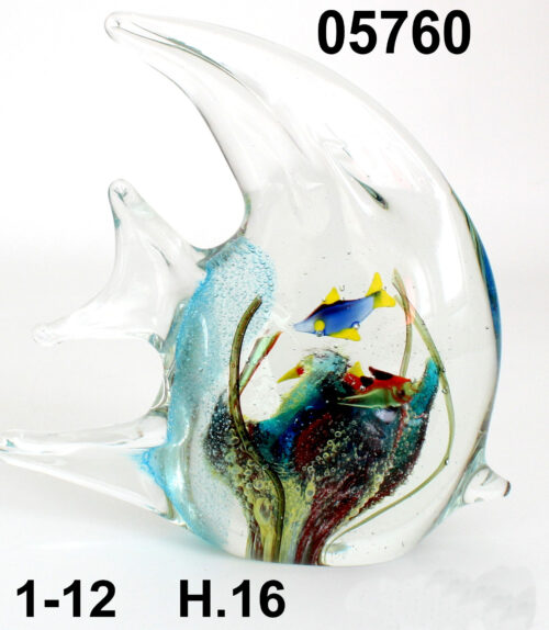 05760 PESCE ARCO CON ACQUARIO H.16 CM.