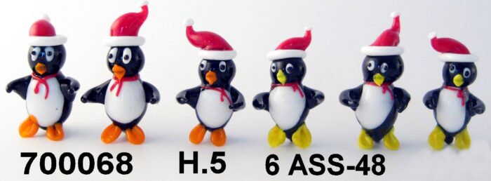 700068 PINGUINO NATALE CON SCIARPA E CAPPELLO