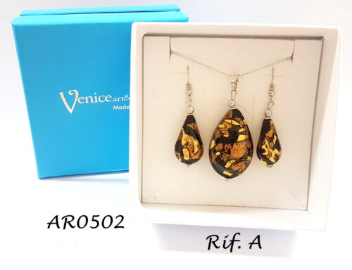 AR0502 SET PERLA GOCCIA PARADISO ARG. 925 C/GIFT BOX