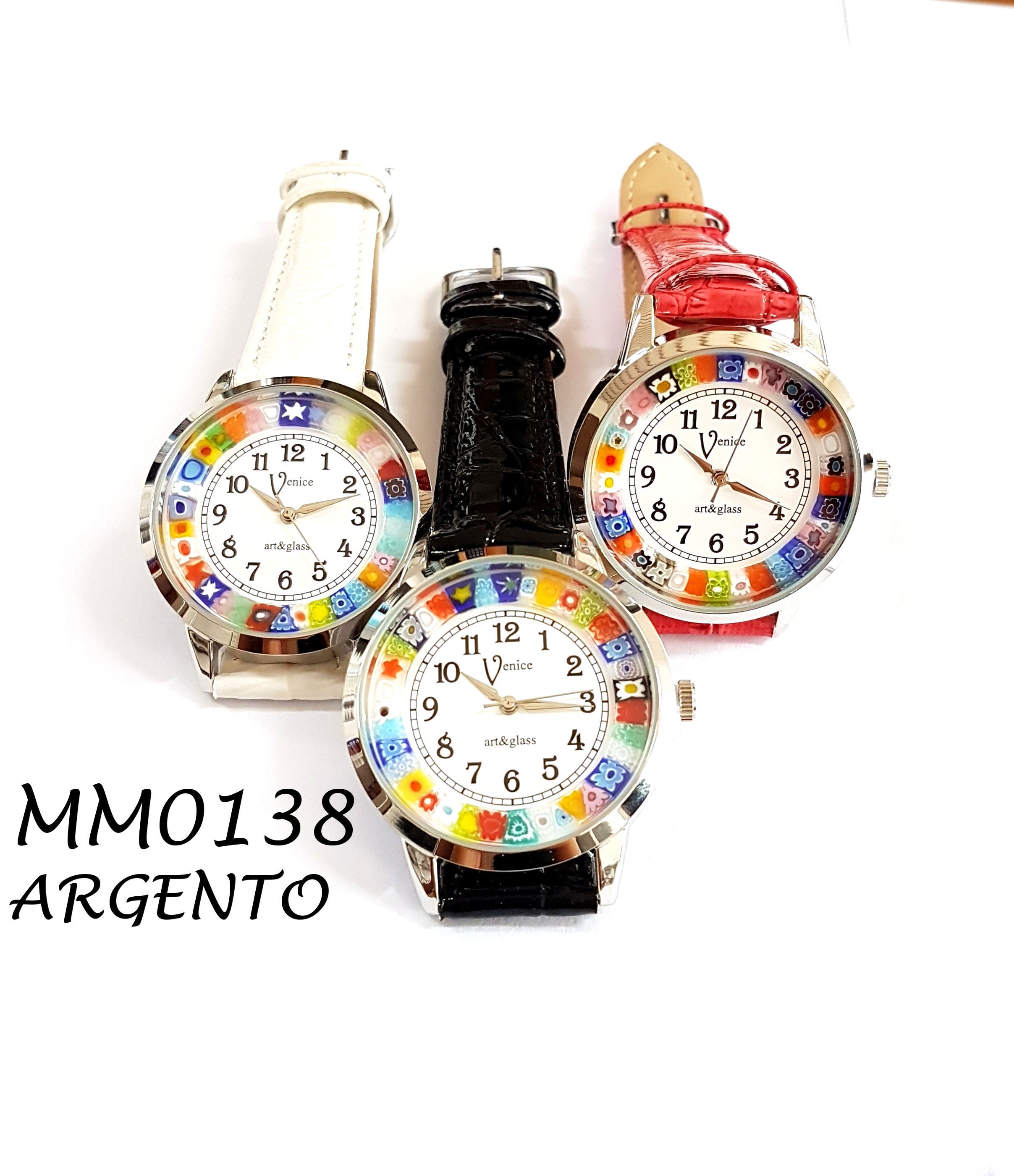 MM0138 (N)**OROLOGIO UOMO C/MURRINE IN VETRO DI MURANO