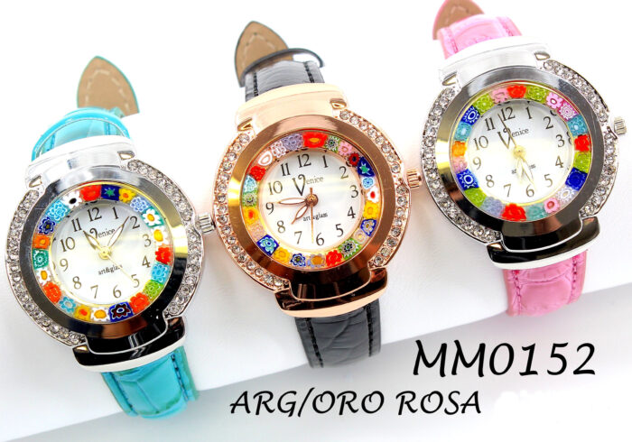 MM0152 OROLOGIO CON STRASS E MURRINE MURANO