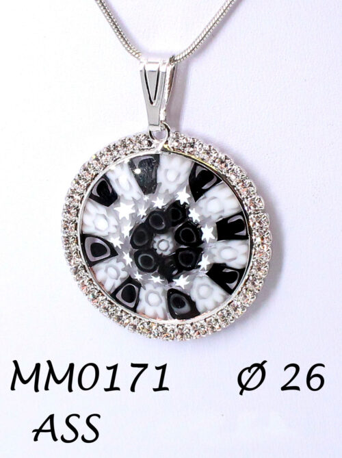 MM0171 MURRINE Ø26 CON STRASS E CATENINA CON BOX REGALO