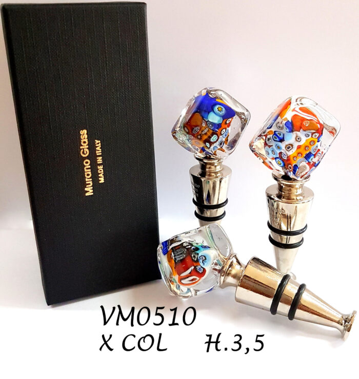 VM0510 TAPPO SASSO MURRINA CON GIFT BOX IN VETRO DI MURANO