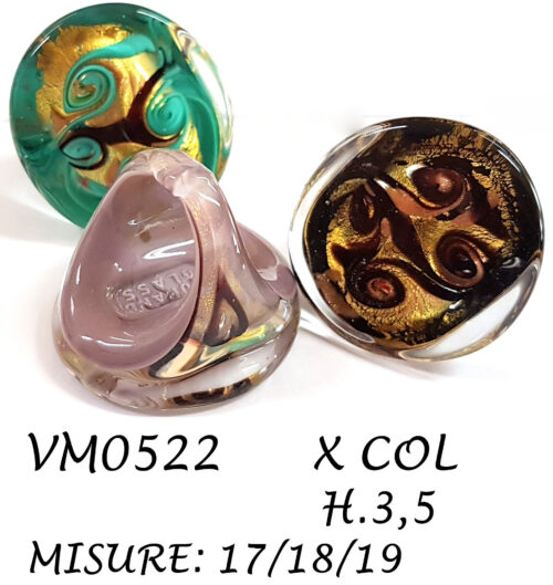 VM0522 ANELLO LENTE IN VETRO DI MURANO